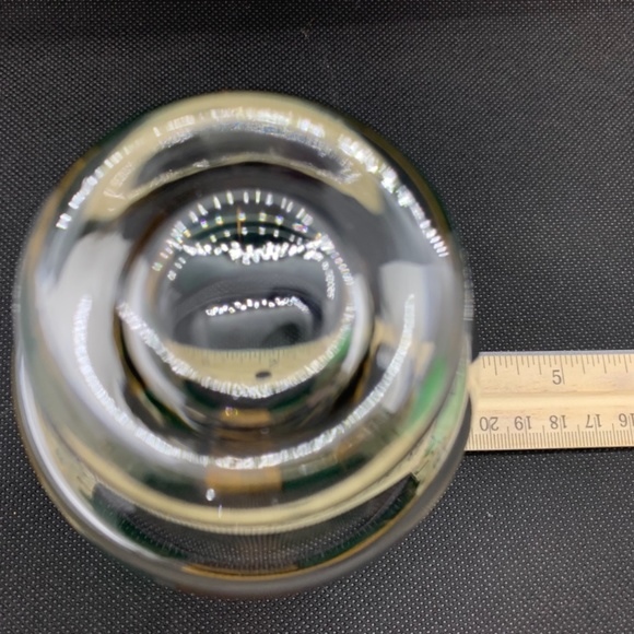 8 mid century low ball green and gold glasses with wooden glass caddy - Picture 6 of 13